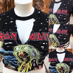 Iron Maiden crop top.